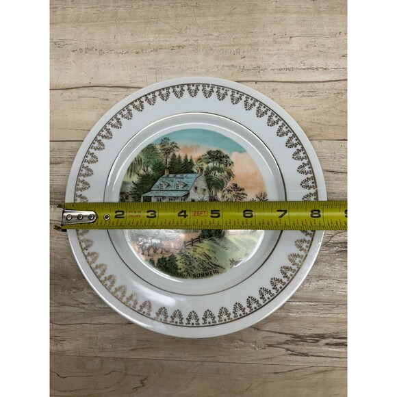 1980 Currier & Ives The 4 Season Roy Thomas Collection Summer Decorative Plate - Picture 5 of 7